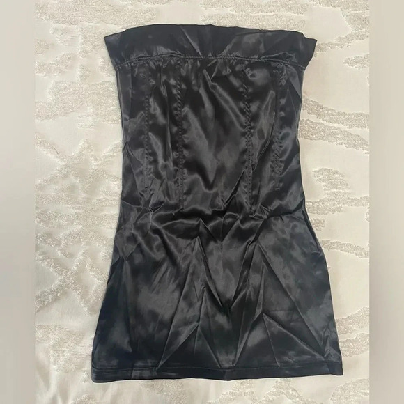 Black Corset Strapless Mini Dress - Picture 3 of 6